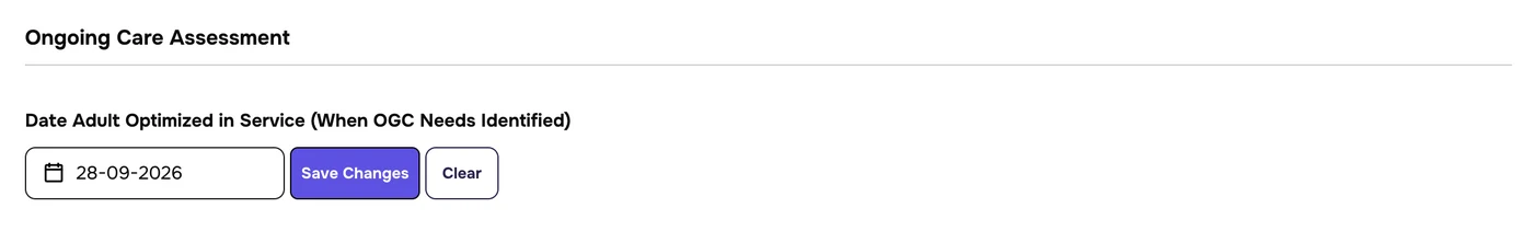Date field showing 28-09-2026 with Save Changes and Clear buttons